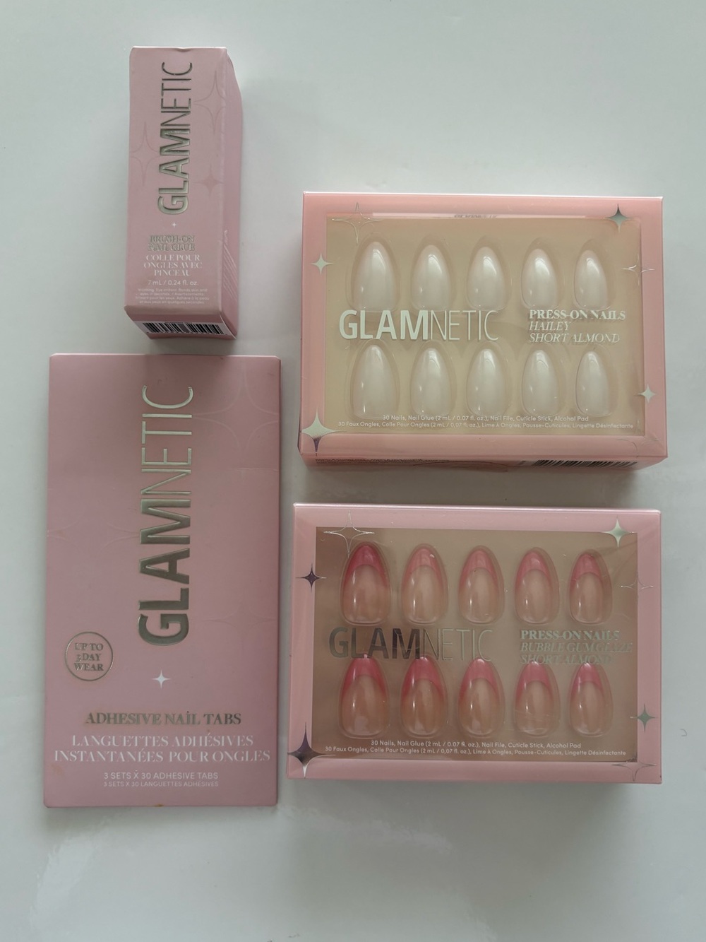 NWOT Bundle of Press-On Nails Set – Pink & Nude Salon Finish